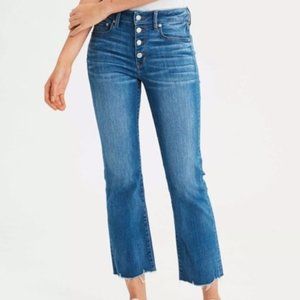 American Eagle Cropped Ankle Flare Jean